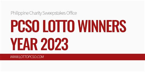 data pcso 2023|PCSO Lotto Winners .